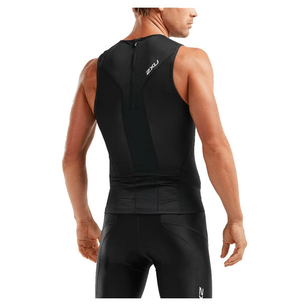 2XU Men's Perform Rear Zip Tri Singlet - 2019 4 2XU Men's Perform Rear Zip Tri Singlet - 2019 - Image 2